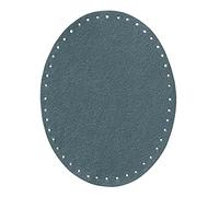 Mono Quick 100xx 2er Flicken Wildlederimitat, Applikation, Bügelbild, Patch Oval (10050 - Blaugrau)