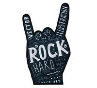 Mono Quick 10421 Rock Hand Bügelbild, Patch, Applikation, Hardrock, Rock & Roll, Grunge