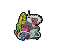 Mono Quick 121xx Knallbunte Dschungeltier Applikation, Bügelbild, Tukan Affe Kröte Krokodil oder Echse Patch (12167 - Affe)