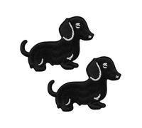 Mono-Quick 12318 Dackel 2er Set Applikation, Bügelbild, Patch, Aufnäher, ca. 3,5 x 5 cm, Hund