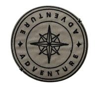 Mono-Quick 12331 Adventure Kompass rund Applikation, Bügelbild, Patch, Aufnäher, Outdoor ca. 8 x 8 cm