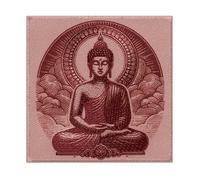 Mono-Quick 14052 Buddha Applikation, Bügelbild, Patch, Aufnäher, ca. 7,5x7,5 cm, Yoga Spirituell
