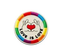 Mono-Quick 1433x Love is Love Rainbow Applikation, Bügelbild, Patch, Aufnäher Regenbogen Herz Pride (12103 - Love is Love)
