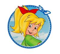 Mono-Quick 1437x Bibi Blocksberg© Applikation, Bügelbild, Patch, Rund mit Schleife, Kartoffelbrei, Einhorn (14373 - Bibi Schleife Blau)