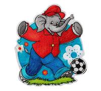 Mono Quick 16161 Benjamin Blümchen© mit Fußball Applikation, Bügelbild Patch, Elefant