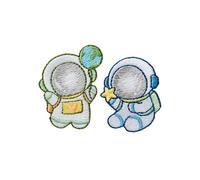 Mono-Quick 16241 Astronauten 2er-Set Applikation, Bügelbild, Patch, Aufnäher, Weltall, Weltraum