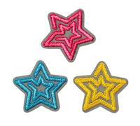 Mono Quick 18034 3er Reflex Sterne Bügelbild, Patch, ca. 2,8 x 2,9 cm reflektierend