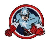 Mono Quick 1809x Avengers Bügelbild, Patch, Marvel Hulk Iron man Thor Captain America (18092 - Cap America)