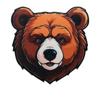 Mono-Quick 24001 Bär Applikation Groß, Bügelbild, Patch, Aufbügler, Tierkopf ca. 11,1 x 11,5 cm
