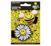 Mono-Quick Applikationen mit Klett zum wechseln, Bügelbild, Aufnäher, Flicken, Iron on Patch - Auto, Smiley, Herz, Frosch, Polizei, Panda, Feuerwehr, Biene (18833 Biene & Blume)