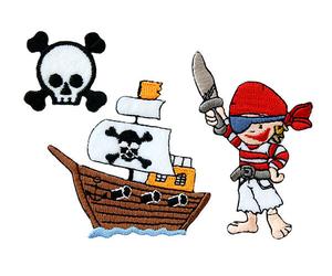Mono-Quick - Applikationen - Patches - zum Aufbügeln - Set mit 3 Stück - Piraten