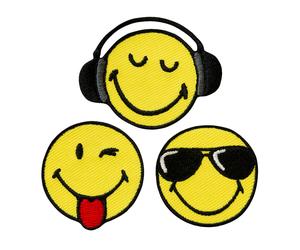 Mono-Quick - Applikationen - Patches - zum Aufbügeln - Smiley 3 Stück