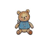 Mono-Quick Bär Spielzeug Tier - Aufnäher, Bügelbild, Aufbügler, Applikationen, Patches, Flicken, zum aufbügeln, Größe: 4 x 3 cm
