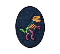 Mono-Quick Bügelbild Aufnäher Patch Applikation zum Aufbügeln Flicken Dino Dinosaurier Jeans 6,5 cm x 9,0 cm