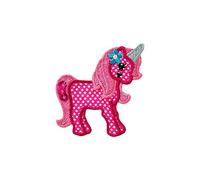 Mono-Quick Bügelbild Aufnäher Patch Applikation zum Aufbügeln kleines Einhorn pink 3,5 cm x 3,5 cm