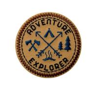 Mono-Quick Bügelbild Aufnäher Patch Applikation zum Aufbügeln Outdoor Adventure Explorer 5,3 cm