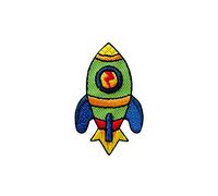 Mono-Quick Bügelbild Aufnäher Patch Applikation zum Aufbügeln Rakete 4,5 x 2,8 cm