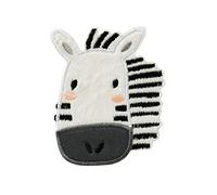 Mono-Quick Bügelbild Aufnäher Patch Applikation zum Aufbügeln Zoo Tiere Zebra 6,0 x 7,5 cm