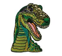 Mono-Quick Dinosaurier T Re x Aufnäher zum Aufbügeln 6,9 x 5 cm Bügelbild für Kinder Mädchen mit Dino Reptil, Bügelpatch Patches Bügelflicken
