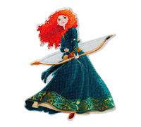 Mono Quick Disney Prinzessinnen Applikationen, Bügelbild Patches Arielle Vaiana Mulan Belle UVM. (14084 - Merida)