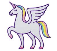 Mono Quick Einhorn MIT FLÜGELN - Aufnäher Aufbügler Applikation Iron-On Patch