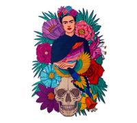 Mono-Quick Frida Kahlo© Applikation, Bügelbild, Patch, Papagei, Wüste, Totenkopf, Blumen (18421 - Frida Blumen)