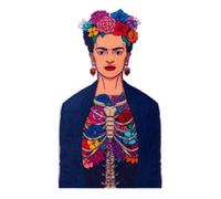 Mono-Quick Frida Kahlo© Applikation, Bügelbild, Patch, Papagei, Wüste, Totenkopf, Blumen (18424 - Frida Skelett)