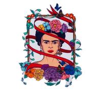 Mono-Quick Frida Kahlo© Applikation, Bügelbild, Patch, Papagei, Wüste, Totenkopf, Blumen (18425 - Frida Rahmen)
