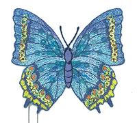 Mono-Quick GmbH Applikationen - Fashion and Home - aufbügelbar Schmetterling ca. 6,0x8,0 cm blau