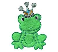 Mono-Quick GmbH Applikationen - Kids and Hits - aufbügelbar Frosch mit Krone ca. 4,0x6,0 cm farbig 1 St