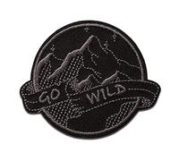 Mono-Quick Aufnäher Go Wild Schwarz zum Aufbügeln 5,5 x 6,5 cm