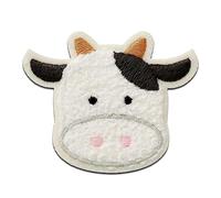 Mono-Quick Kuh Chenille Tier - Aufnäher, Bügelbild, Aufbügler, Applikationen, Patches, Flicken, zum aufbügeln, Größe: 5,4 x 6,6 cm