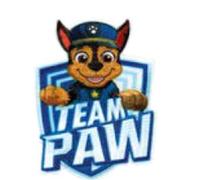 Mono Quick Paw Patrol Applikationen, Bügelbild, Patch, Aufnäher, Chase Skye Marshall Rocky Team (18151 - Chase Team)