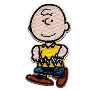 Mono Quick Peanuts Charlie - Aufnäher, Bügelbild, Aufbügler, Applikationen, Patches, Flicken, zum aufbügeln, Größe: 7,7 x 4 cm