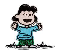 Mono Quick Peanuts Lucy - Aufnäher, Bügelbild, Aufbügler, Applikationen, Patches, Flicken, zum aufbügeln, Größe: 7,4 x 8 cm