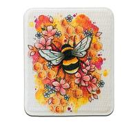 Mono Quick Recycl Patch Biene Tier - Aufnäher, Bügelbild, Aufbügler, Applikationen, Patches, Flicken, zum aufbügeln, Größe: 5,5 x 4,5 cm