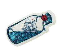 Mono Quick RECYCL-PATCH, Bügelbild, Applikationen aus recycelten PET Flaschen - THINK GREEN (12023 - Meeresflasche)