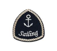 Sailing Dreieck - Aufnäher, Bügelbild, Aufbügler, Applikationen, Patches, Flicken, zum aufbügeln, Größe: 5,5 x 5,3 cm