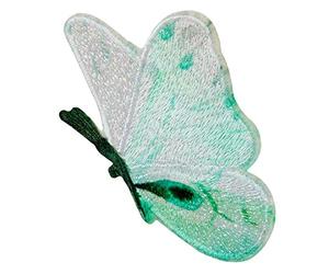 Mono-Quick Schmetterling Aufnäher zum Aufbügeln 6,3 x 5,5 cm Bügelbild für Kinder Mädchen mit Lieblingstier Insekt, Bügelpatch Patches Bügelflicken