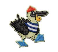 Mono-Quick Seevogel mit Pfeife Tier - Aufnäher, Bügelbild, Aufbügler, Applikationen, Patches, Flicken, zum aufbügeln, Größe: 5,5 x 4,7 cm