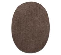 Mono Quick Stoffflicken Oval Braun 2 Stück - Aufnäher, Bügelbild, Aufbügler, Applikationen, Patches, Flicken, zum aufbügeln, Größe: 11,2 x 8,5 cm