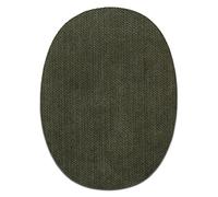 Mono Quick Stoffflicken Oval Grün 2 Stück - Aufnäher, Bügelbild, Aufbügler, Applikationen, Patches, Flicken, zum aufbügeln, Größe: 11,2 x 8,5 cm