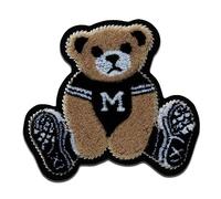 Mono-Quick Teddy M flauschig Aufnäher zum Aufbügeln 6,7 x 7,8 cm Bügelbild für Kinder Mädchen mit Lieblingstier Wild, Bügelpatch Patches Bügelflicken