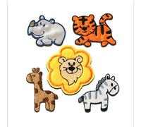 Mono-Quick Tiere Aufnäher Set zum Aufbügeln Bügelbild für Kinder Mädchen mit Wildtier Patch, Bügelpatch Patches Bügelflicken