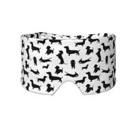 Monochrome Dackel, Vollständige Augenabdeckungen, lichtblockierende Augenmaske, Schlafaugen- und Ohrenschützer