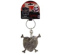 Monogram Disney NBC Jack und Sally in Heart Zinn Schlüsselanhänger, Silber, 2,5 cm
