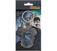 Monogram Harry Potter Ravenclaw Schulwappen Schlüsselanhänger Zinn Silber