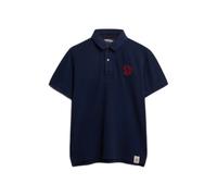 Monogramm-Piqué-Polo Superdry Blau L