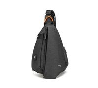 monolith - i-Stay Cross Body Rucksack für 12 Zoll 10 L | Business Rucksack in Grau/Orange mit Reißverschlusstasche