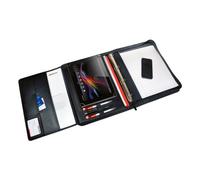 Monolith Konferenzmappe mit variabler Tablet-Halterung schwarz, 27x34x5 cm